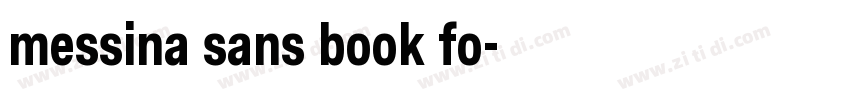 messina sans book fo字体转换